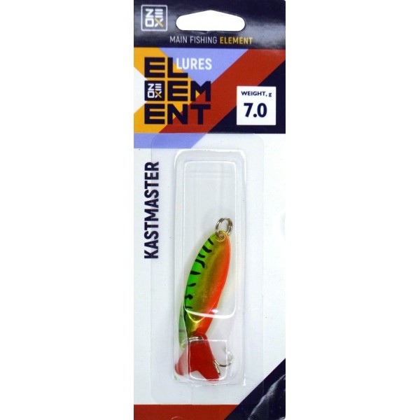 Блешня для риболовлі, коливна, ZEOX Kastmaster, вага 7г, колір Tiger